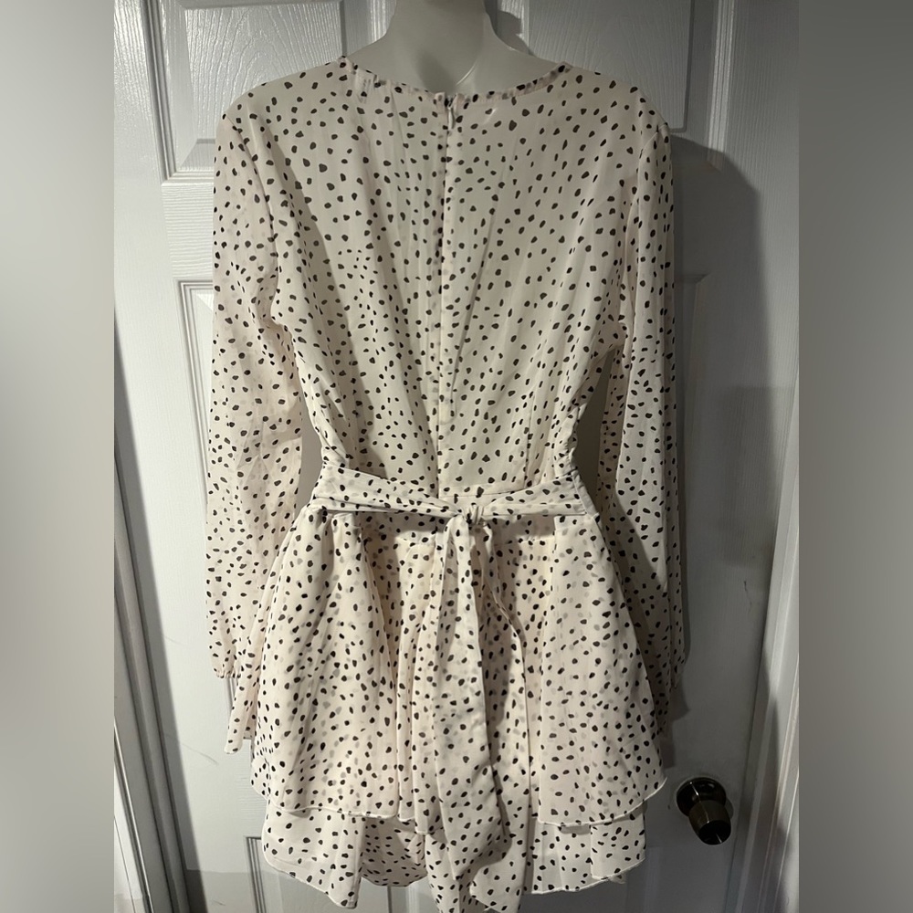 B&W Polka Dot Stylish dress - Picture 2 of 8